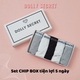 Set CHIP BOX 5 quần lót cotton viền chun mềm mịn nữ DOLLY SECRET kháng khuẩn DS05