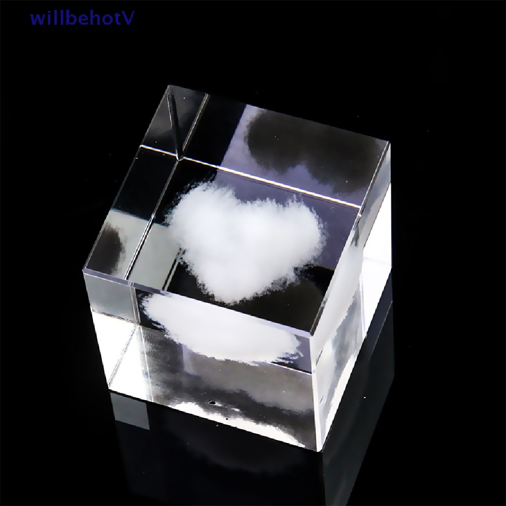 Khối Pha Lê 40mm Chạm Khắc Laser Hình Giọt Nước Mưa Dùng Trang Trí Nhà Cửa