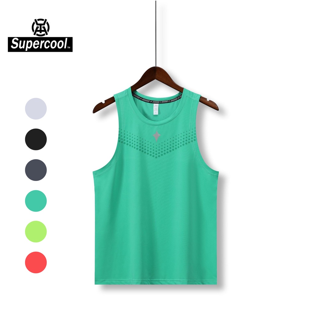 #SupercooL# Áo Thun Ba Lỗ Thể Thao Nam Áo Sát Nách Tập Gym Big Size Tank Top Cao Cấp Nhanh Khô Vải Thoáng Thun Lạnh PE Co Thấm Hút Mồ Hôi Tốt Mỏng Nhẹ Cổ Tròn Nhiều Màu Chuẩn Form Chạy Bộ Chuyên Thể Dục Bóng Rổ Bóng Đá Cầu Lông Xe đạp đi Biển