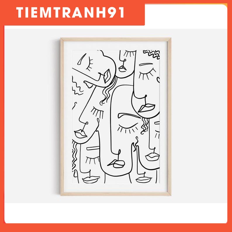 Tranh treo tường | Line art-Cutlery Print Fine Line, Kitchen Prints, Kitchen Art 04 , tranh canvas g
