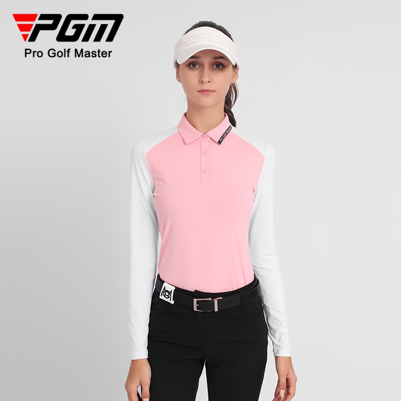 PGM mới Golf Lady dài tay quần áo đơn giản  thời trang thể thao cổ điển ve áo T-Shirt Top