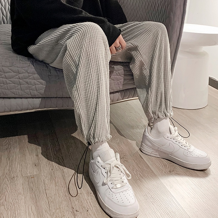 Quần Ống Rộng Nam Nữ Unisex - Chất Nỉ Tổ Ong Cạp Chun Dây Rút Gấu - 3 Màu - maingocvan22