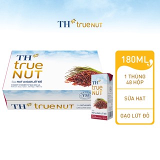 Thùng 48 hộp sữa hạt và gạo lứt đỏ TH True Nut 180ml (180ml x 48)