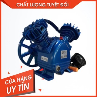 Đầu nén khí 2 piston 51mm,cs 1/2hp-1hp,màu xanh puma hiệu htc htc2x51a