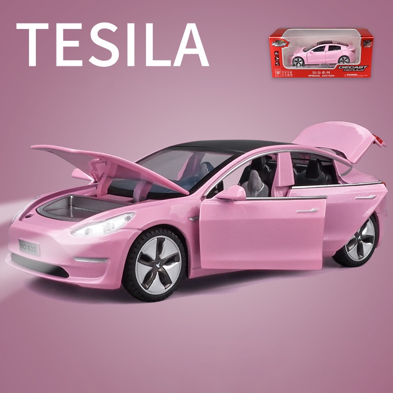 Mô hình xe hơi Tesla Model 3 bằng hợp kim tỉ lệ 1:32