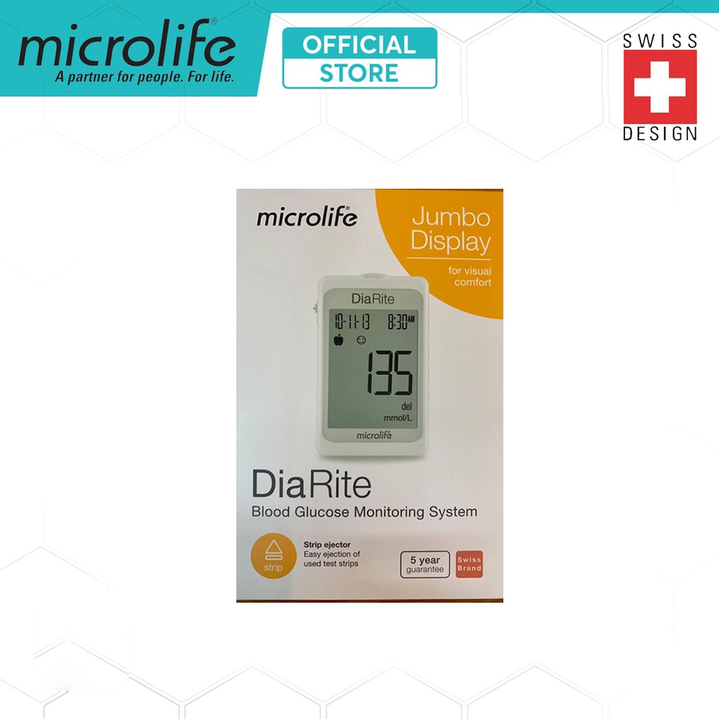 Máy Đo Đường Huyết Microlife Diarite BGM | Cho Kết Quả Chính Xác 5 Giây, Bảo Hành Chính Hãng 8 Năm