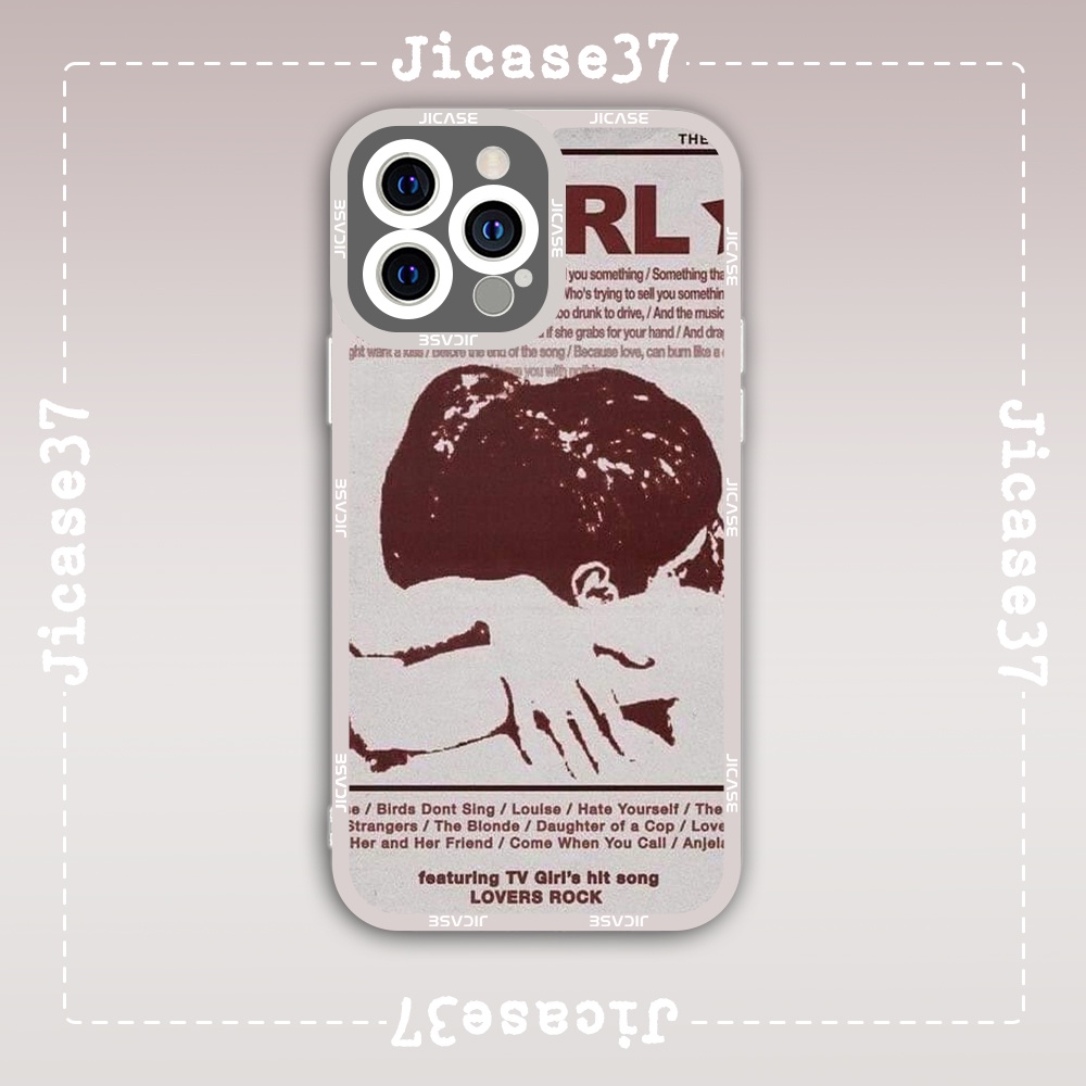 Ốp lưng iphone và samsung xiaomi oppo cạnh vuông Jicase TV Girl Pop Indie Vintage Retro Poster