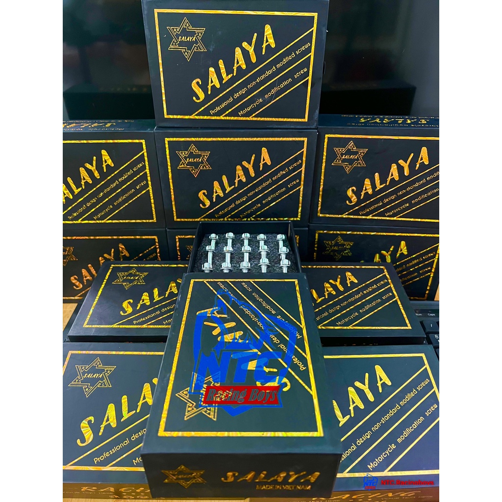 FULL BỘ ỐC WAVE RS SALAYA LỐC MÁY SALAYA INOX 304 FULL BỘ  CHO MỌI DÒNG XE CHẤT LIỆU SALAYA CỨNG CÁP SÁNG BÓNG BỀN BỈ