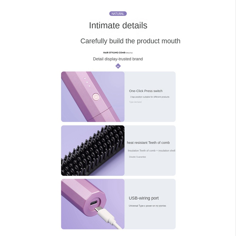 Máy Uốn Và Duỗi Tóc 2 Trong 1 Cổng USB Nhanh Chóng Cho Salon