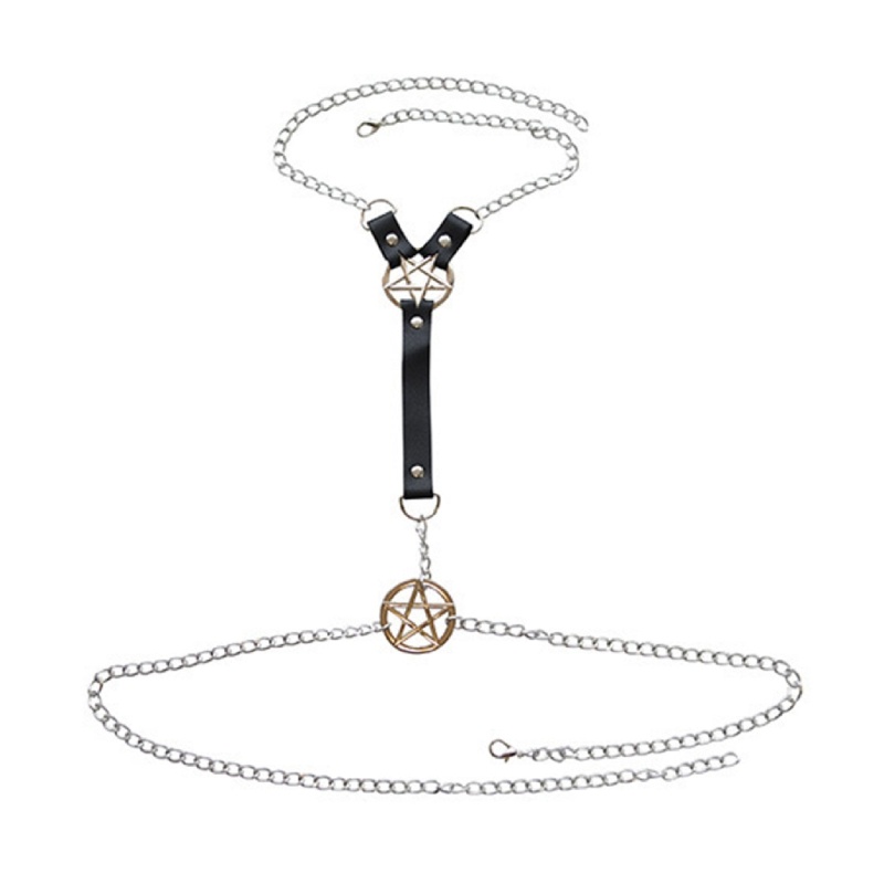 Dây Xích Đeo Ngực Đính Đá Pha Lê Thời Trang Quyến Rũ Cho Nữ