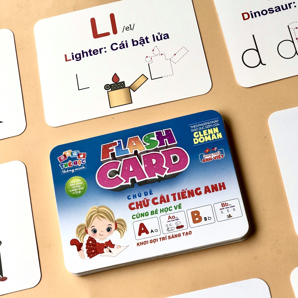 Bộ Thẻ Học Flash Card Song Ngữ Tiếng Anh Có Hình Minh Họa Ngộ Nghĩnh Cho Bé