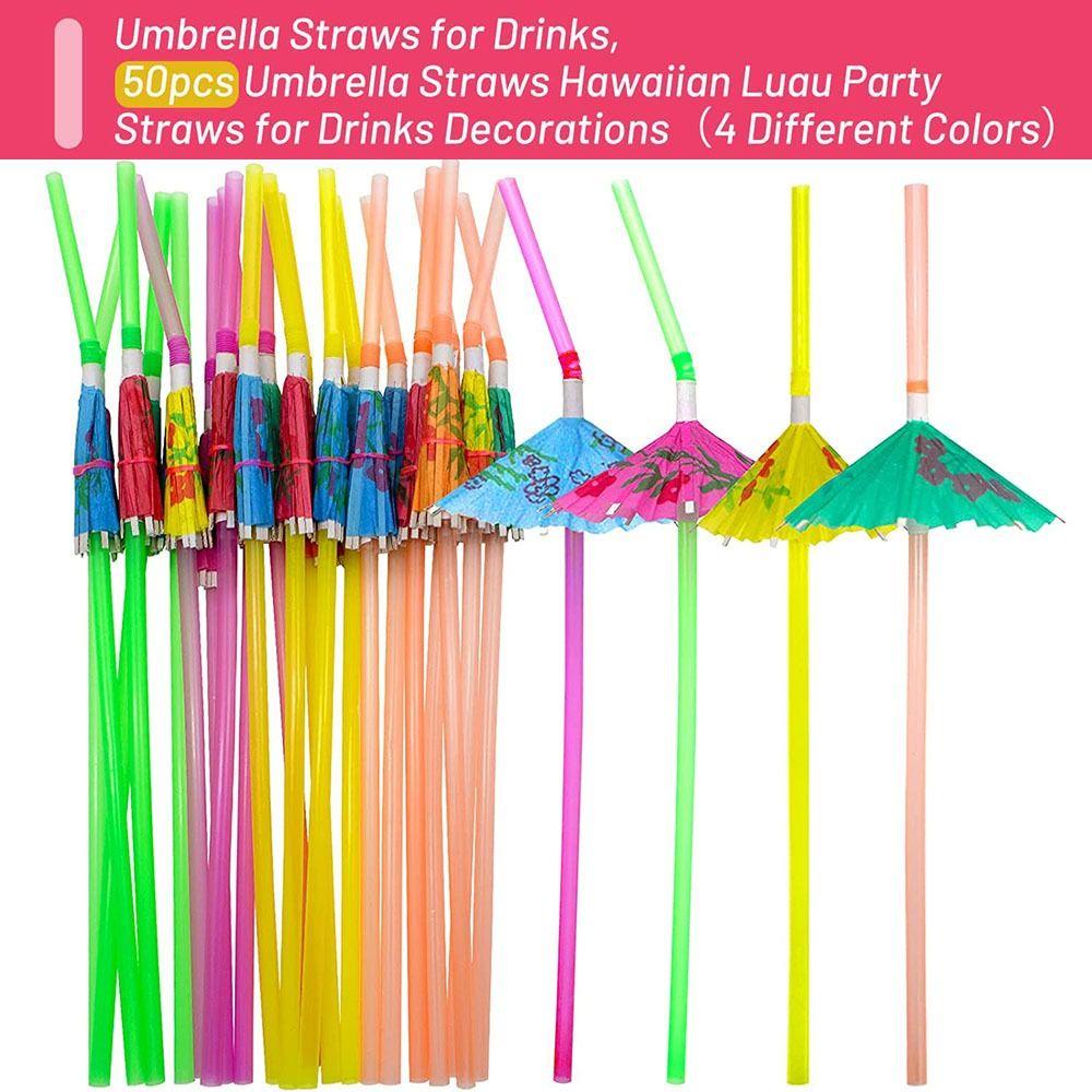 Bộ 25 Ống Hút Hình Cây Dù Trang Trí Tiệc