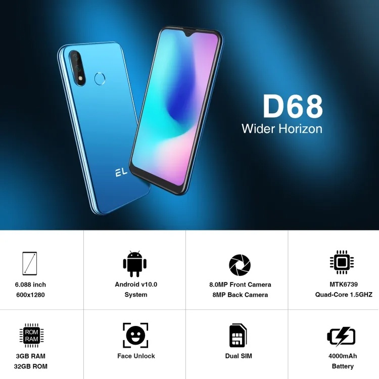 Điện Thoại Smartphones KXD EL D68  - IPS LCD 6.08" - Full HD+ - Hàng chính hãng - Bảo hành 12 tháng