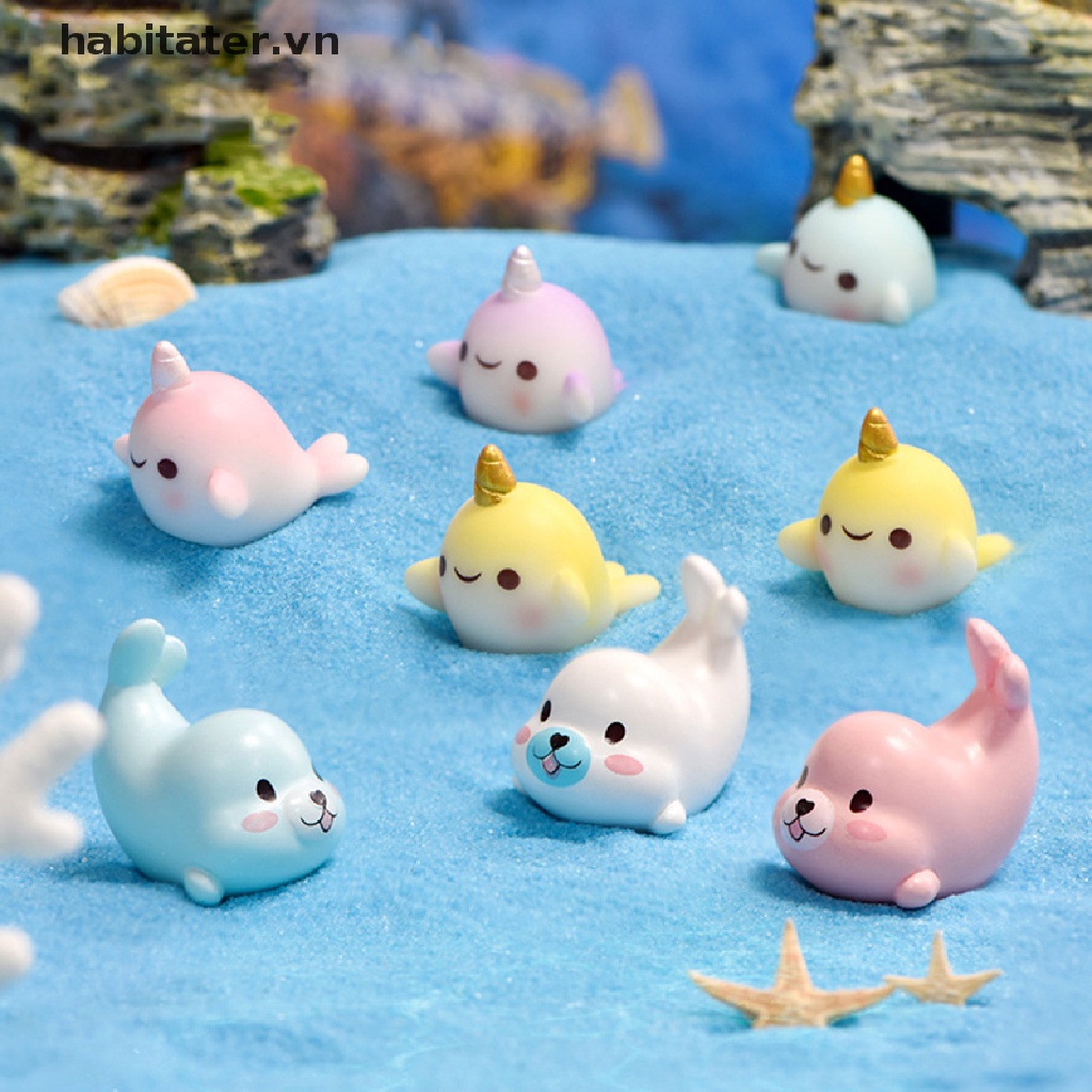 Con Dấu Họa Tiết Hoạt Hình Bằng Nhựa Resin Trang Trí Hồ Cá