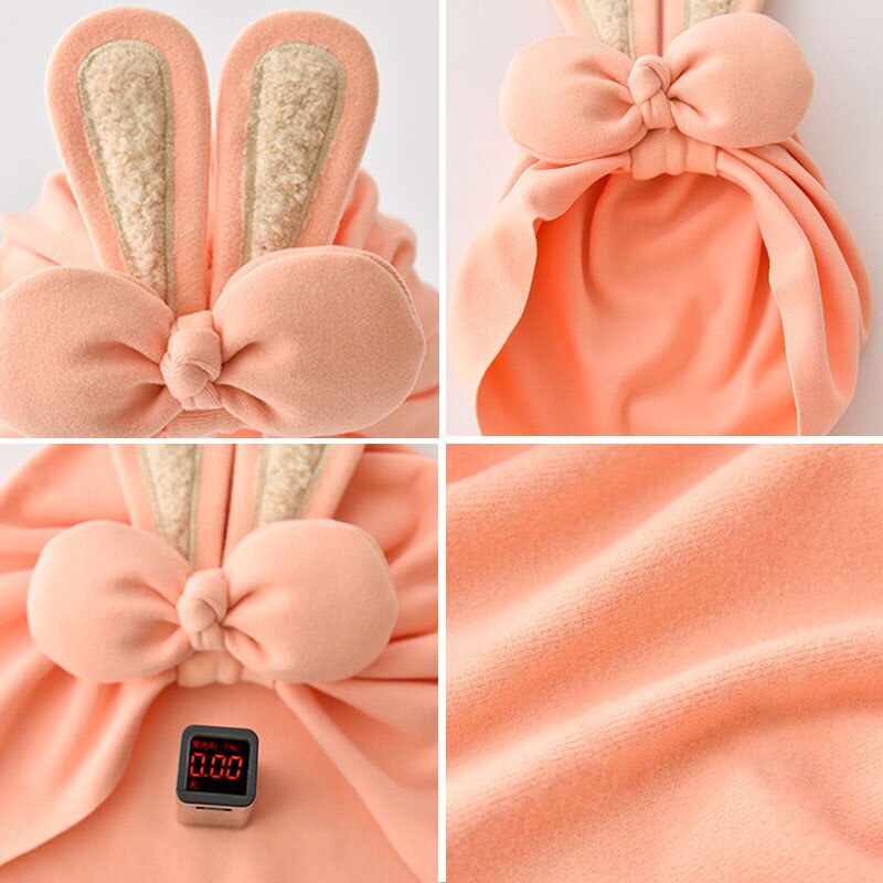 Băng Đô Tai Thỏ Chất Liệu Cotton Mềm Mại Cho Bé