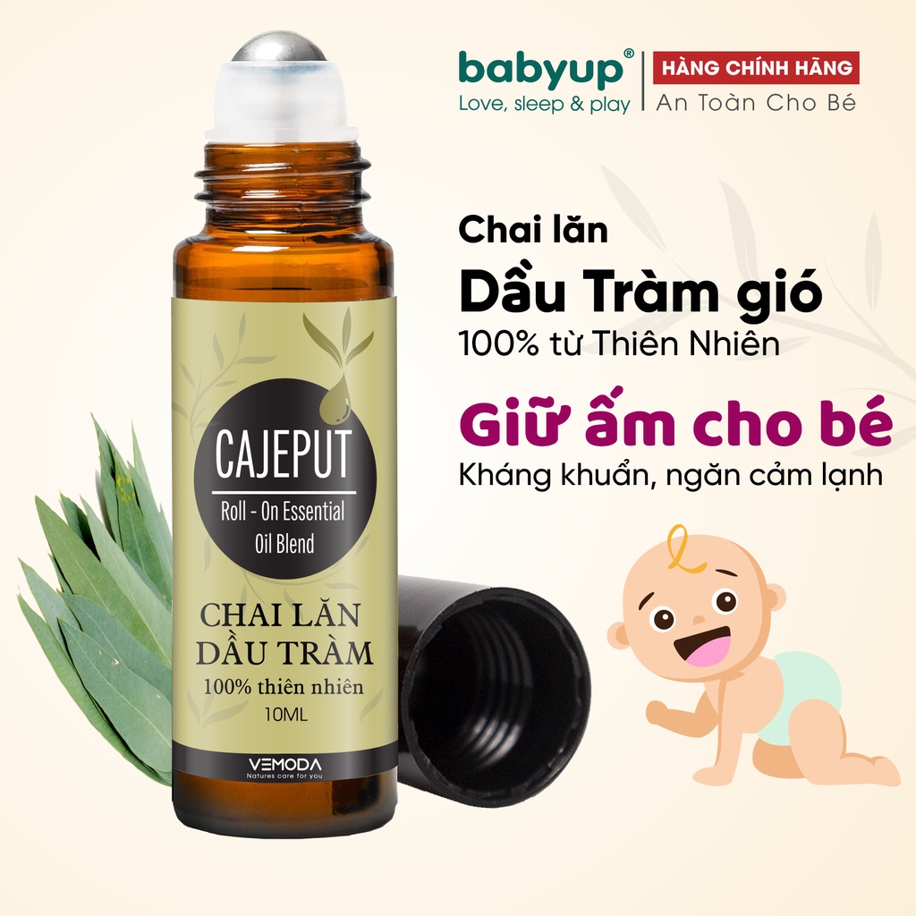 Chai lăn tinh dầu Tràm Gió giữ ấm cơ thể bé 10ml Vemoda