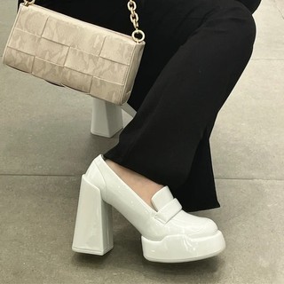Giày marryjane zar* da bóng bít mũi đế vuông 12cm cece.store