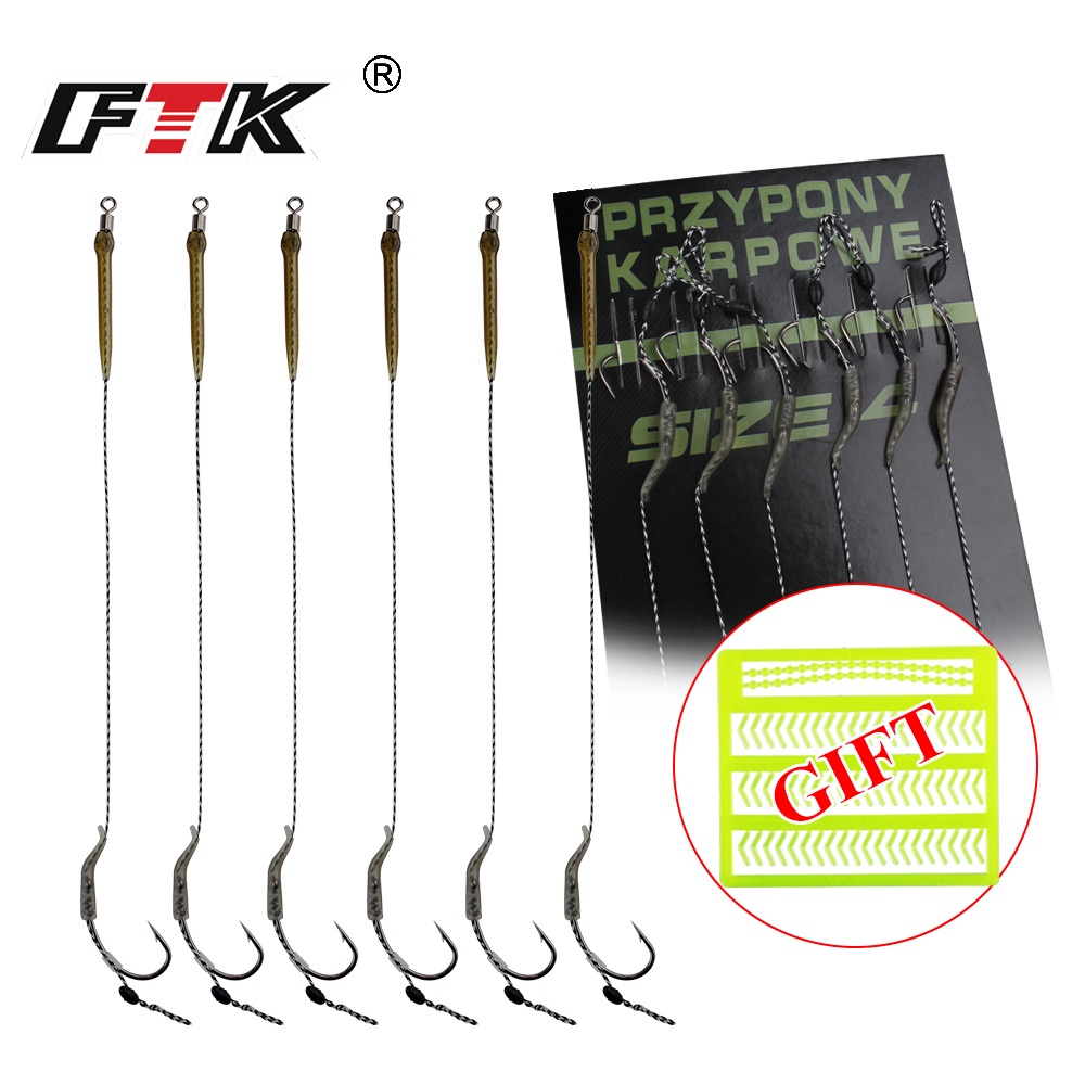 Set 1 Hộp / 6 Lưỡi Câu Cá Kích Thước 2 Kích Thước#4#6#8# Phụ Kiện Câu Cá Chuyên Dụng Chất Lượng Cao