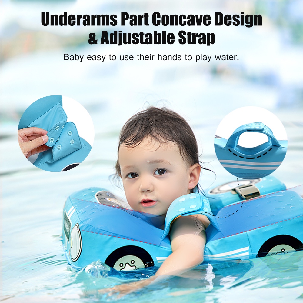 Phao Bơi Hình Xe Hơi Mềm Mại Chống Nước Thân Thiện Với Làn Da Cho Bé 8-36 Tháng Tuổi