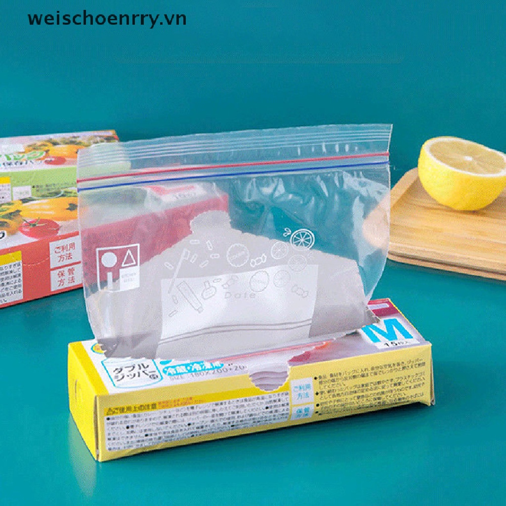Túi Zip Dày Dặn Trong Suốt Đựng Thực Phẩm Tươi Mới Cho Tủ Lạnh