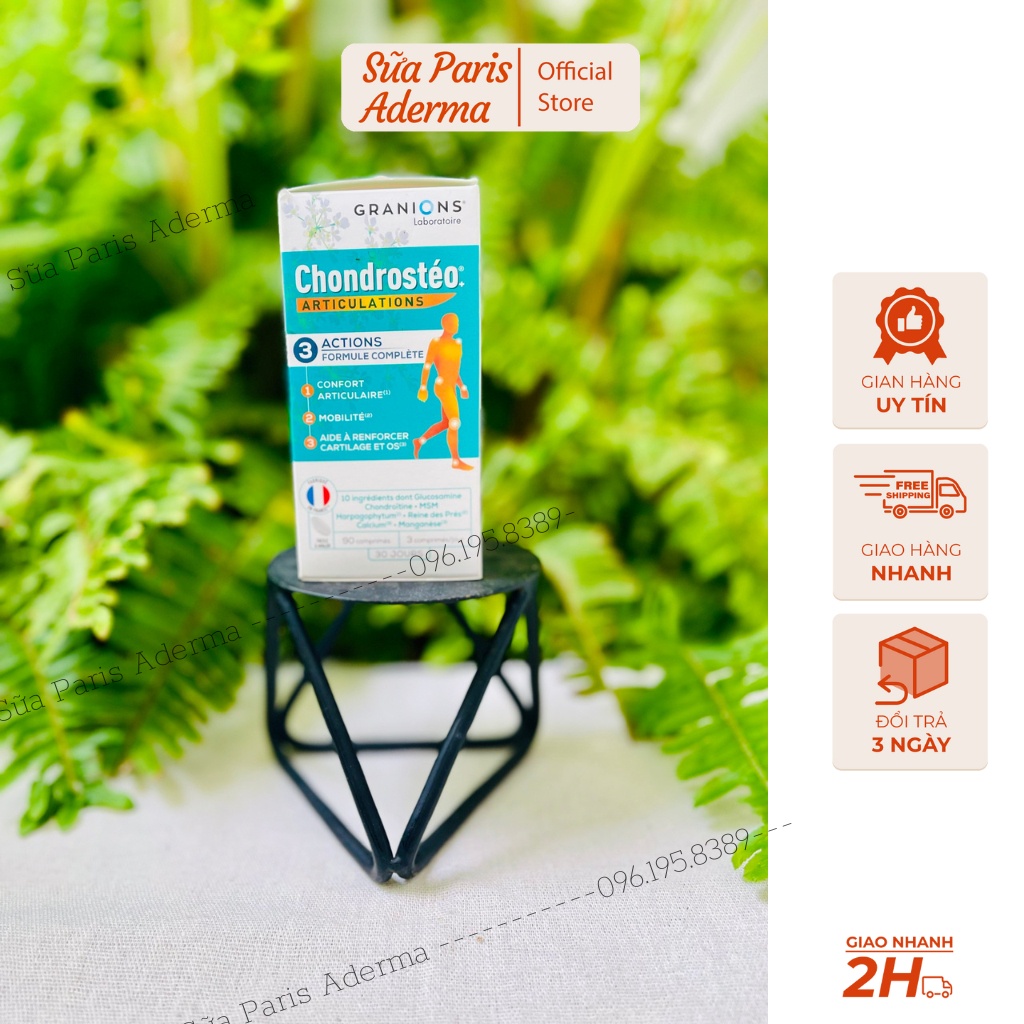Viên uống hỗ trợ xương khớp Granions Chondrosteo 90 viên của Pháp_Sữa Paris Aderma