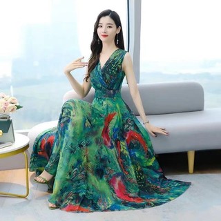 Đầm Lụa Dài Hai Dây Dáng Ôm Thời Trang Mùa Hè Hàng Mới Dành Cho Bạn Nữ Mặc Đi Biển