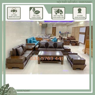 Bộ ghế sofa gỗ kiểu dáng chân thuyền sang trọng - ảnh thật tại xưởng