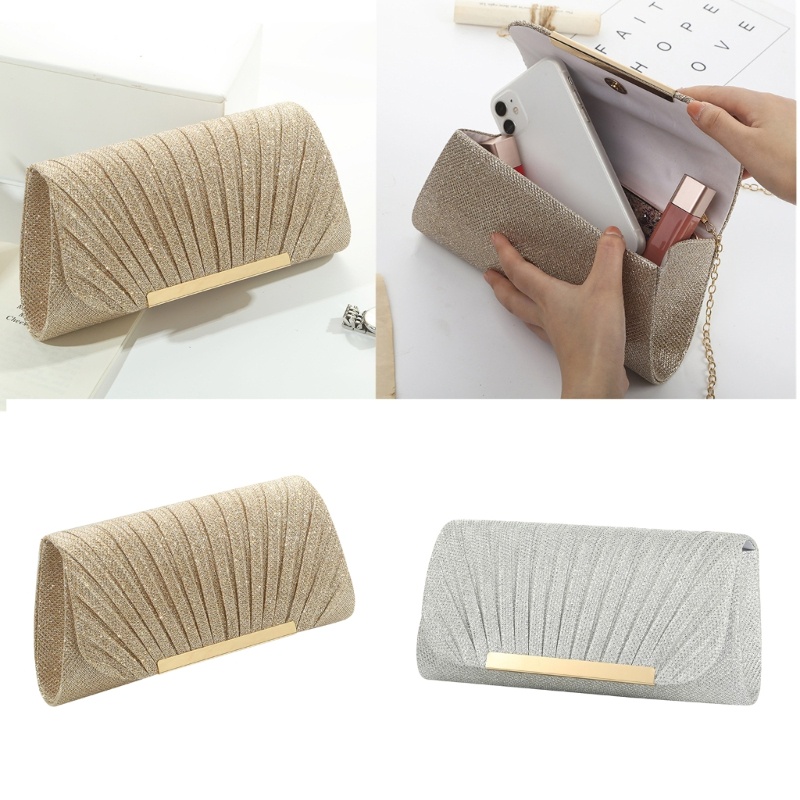 Túi Xách Đeo Vai Chéo Có Thể Tháo Rời Phối Dây Xích Thời Trang Dự Tiệc Cho Nữ