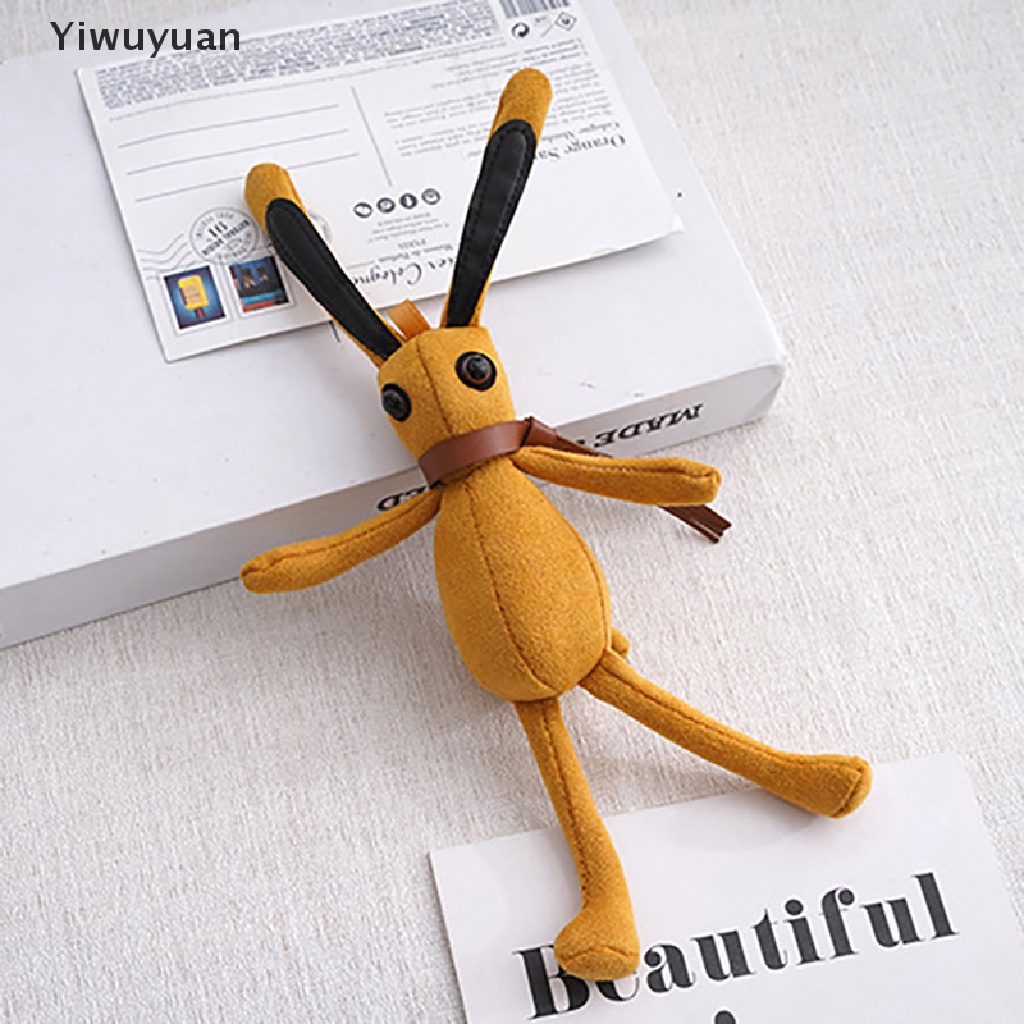 < Yiwuyuan > Móc Khóa Thỏ Nhồi Bông Tai Dài 24cm Đáng Yêu