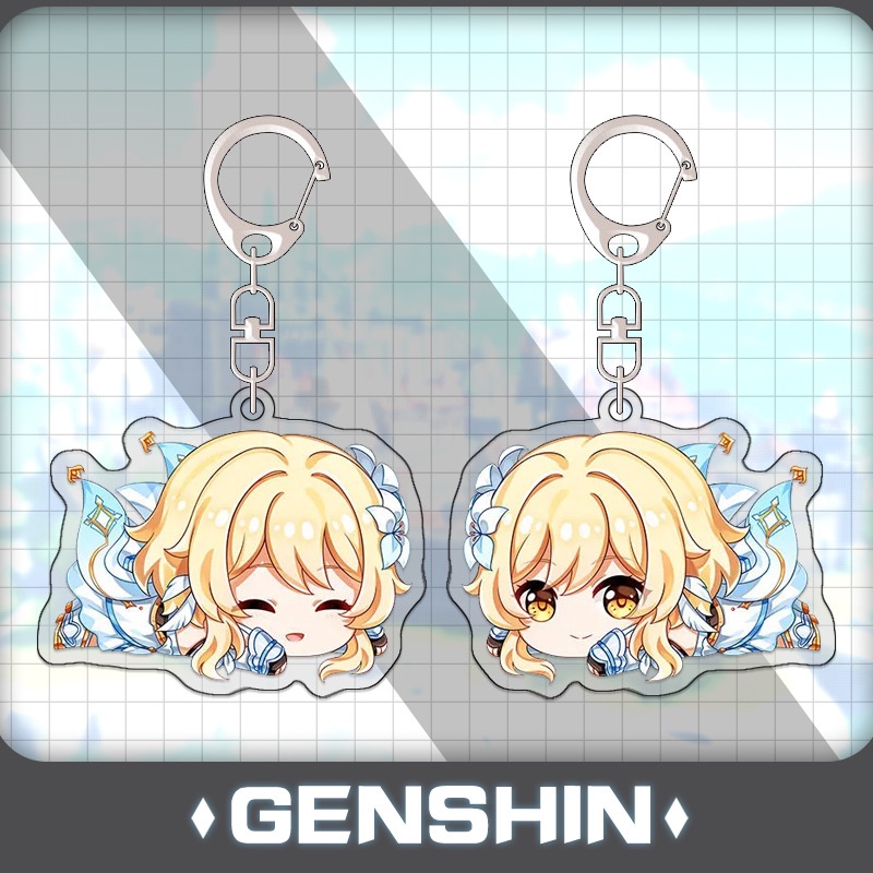 Móc khóa mica anime Genshin Impact Mẫu 2 Ganyu, Shenhe, Paimon, Zhongli, Keqing, Lumine, Paimon, Diona, Xiao