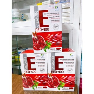 Vitamin E RED - 400,E Đỏ hỗ trợ làm đẹp da, trắng, sáng da, tăng cường chống oxy hoá, hạn chế lão hoá.