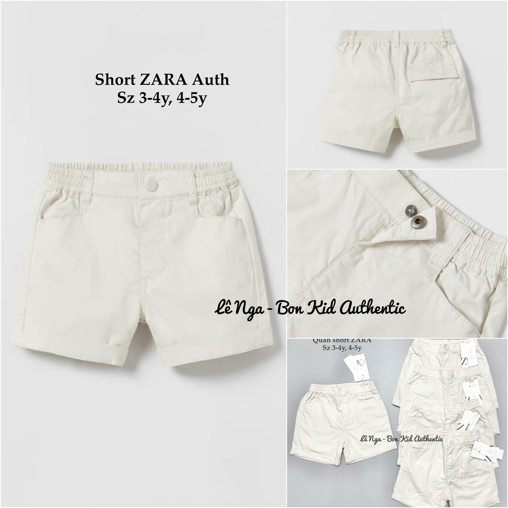 Quần short jean/ kaki Zara Auth Spain size 12-18m đến 4-5y
