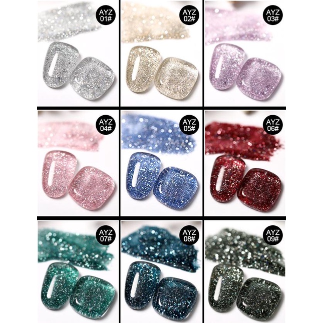 Sơn gel AS kim tuyến mã AYZ chính hãng chai đỏ 15ml