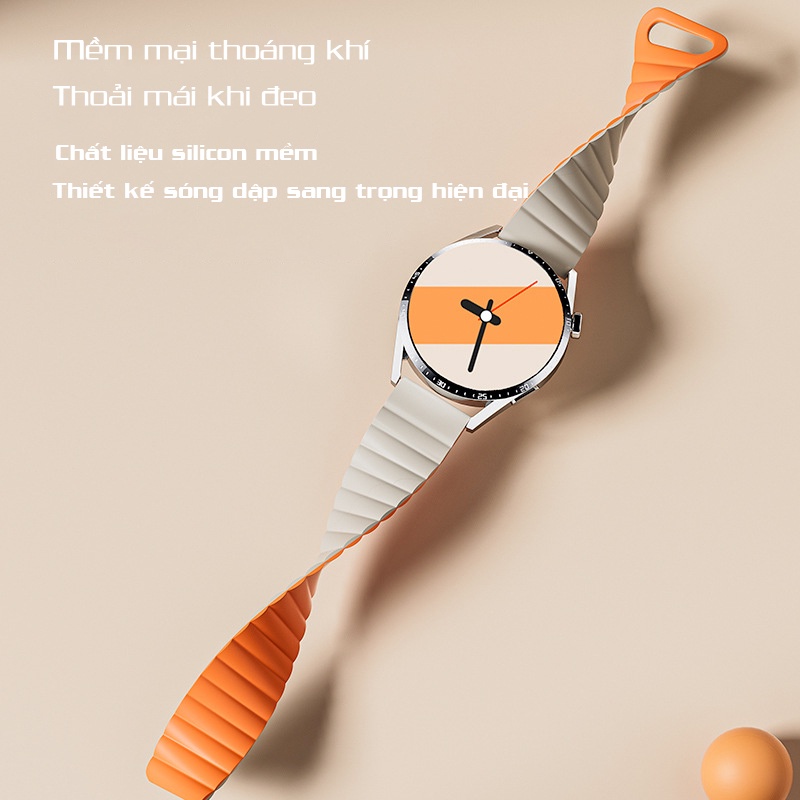 DÂY ĐEO SILICON NAM CHÂM TỪ TÍNH DÀNH CHO SMART WATCH 20MM VÀ 22MM SAMSUNG, HUAWEI, XIAOMI, OPPO....