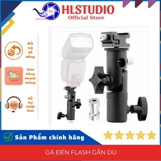 Gá đèn Flash gắn dù HL Studio, cố định chân đèn, tripod, đầu ốc linh hoạt, được làm từ hợp kim chắc chắn, nhỏ nhẹ