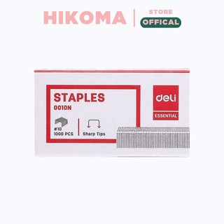 Combo 2 hộp đạn ghim số 10 Deli - Kim bấm mini 1000 pcs/hộp - ghim bấm văn phòng giá rẻ E0010N