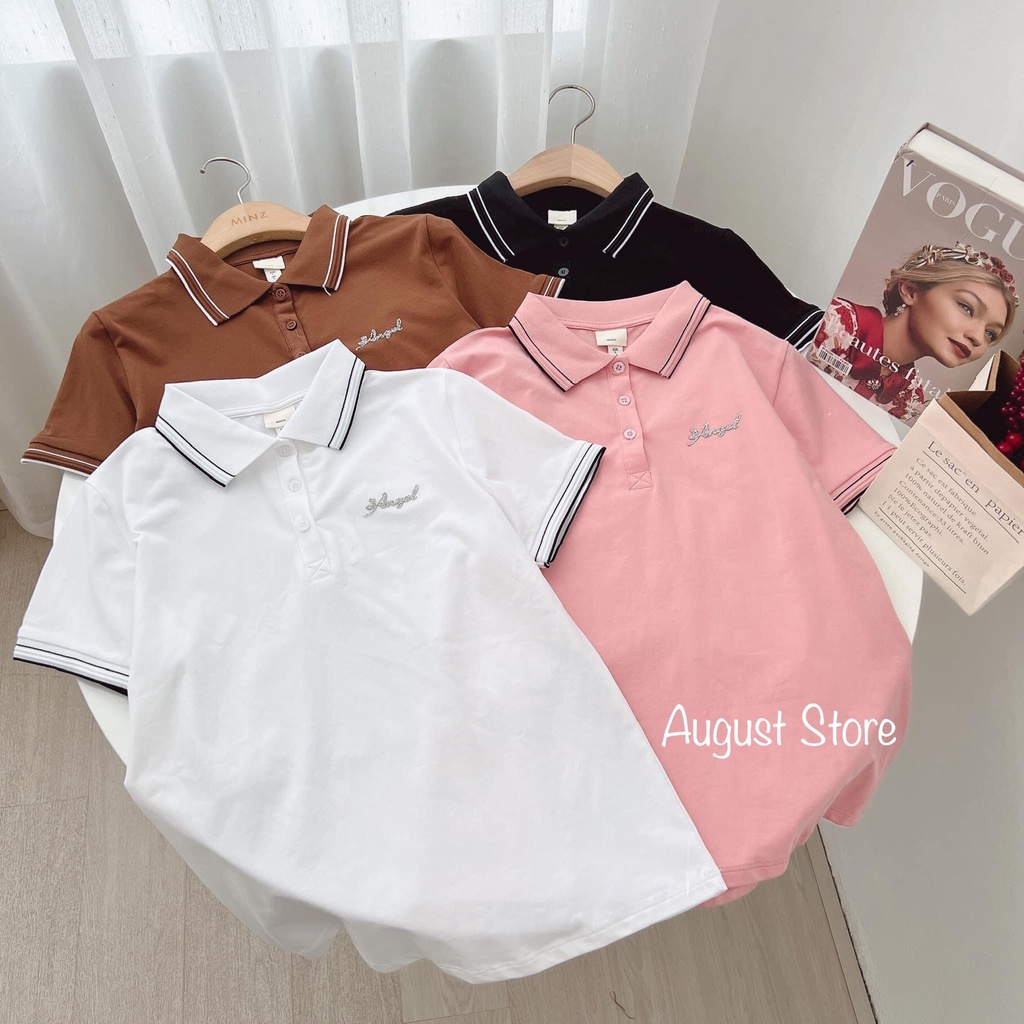 Áo Thun Polo Nữ Cổ Bẻ Viền Kẻ Cao Cấp | BigBuy360 - bigbuy360.vn