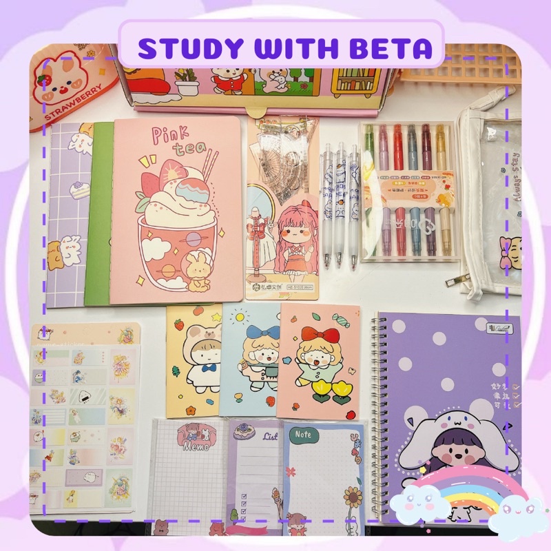 Set quà tặng sinh nhật 24 món đầy đủ đồ học tập