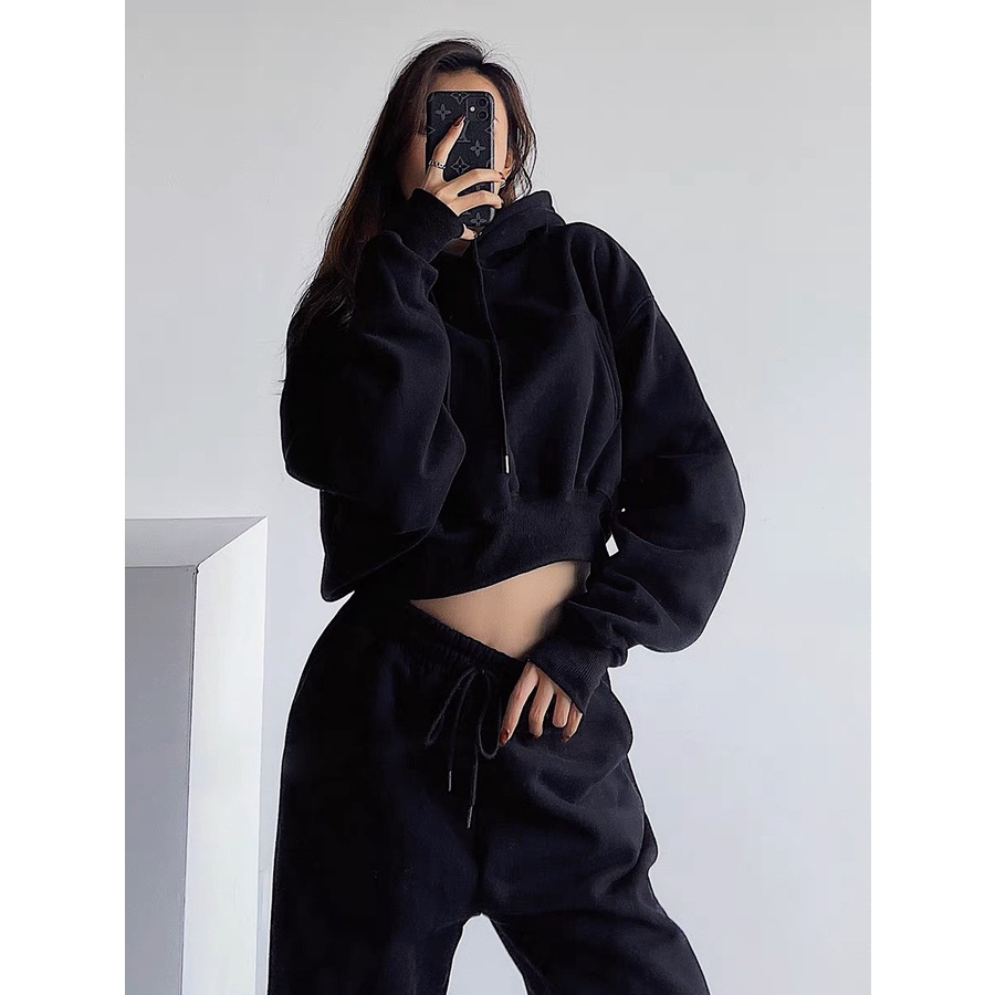 Set Áo Hoodie + Quần Dài, Vải Nỉ Trần Bông - Tharo Clothing [SET0002] | BigBuy360 - bigbuy360.vn