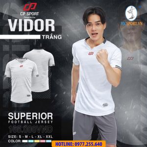 Quần Áo Thương Hiệu CP VIDOR Chất Lượng Cao Cấp, Áo Đá Bóng Không Logo - Vicsport