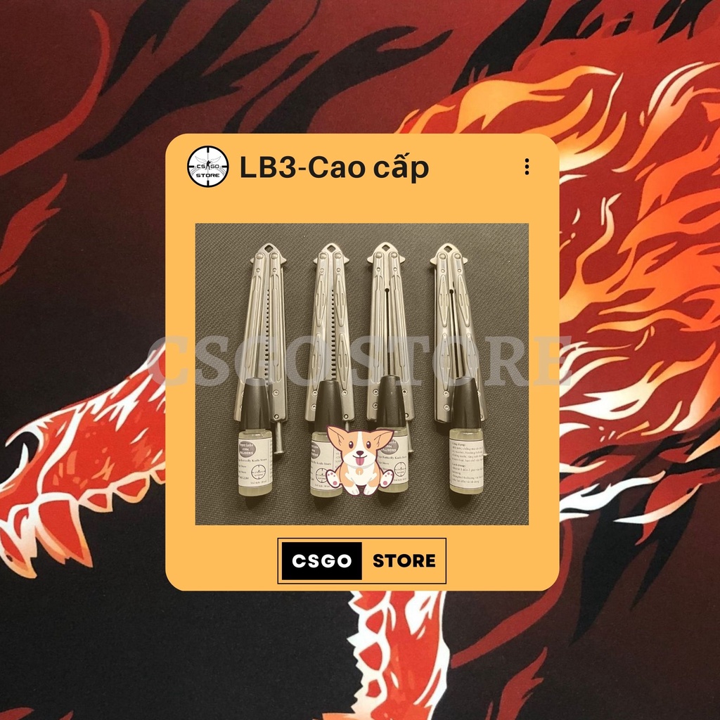 Dụng cụ tập tay cán ghép AB cao cấp tặng kèm túi đựng balisong tại Csgo Store