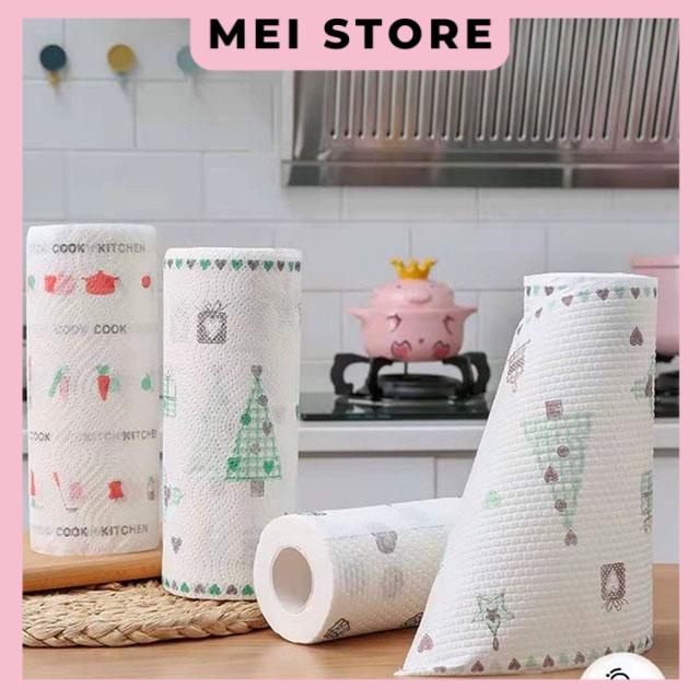 Cuộn Giấy Lau Bếp Hoa Văn Đa Năng