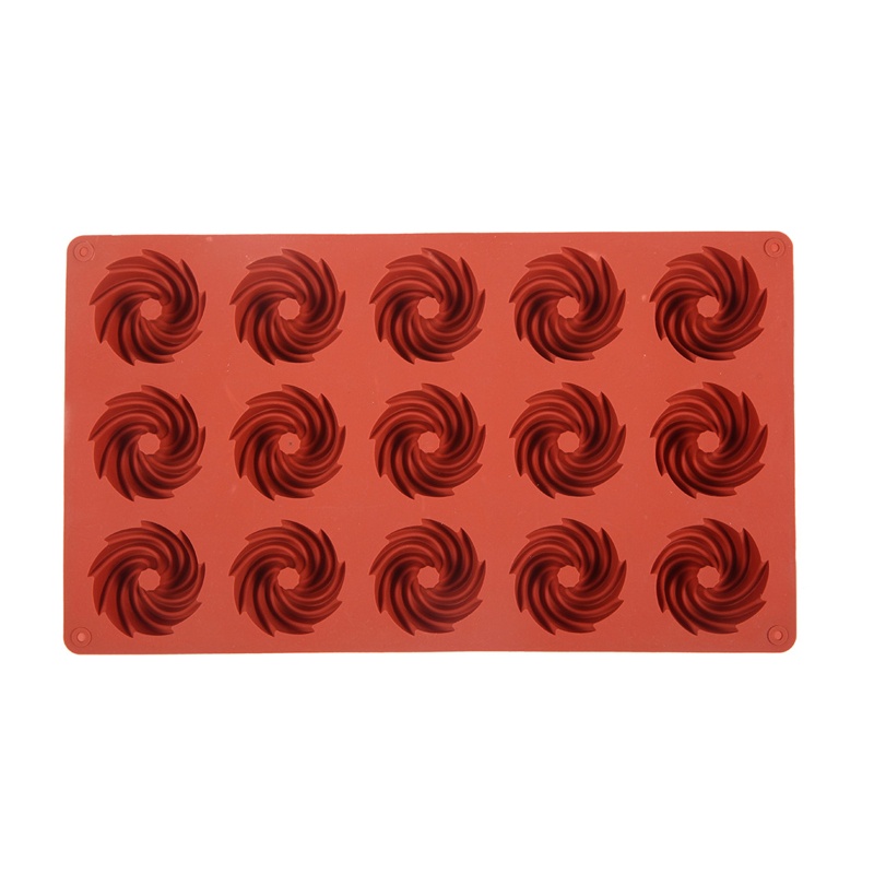 Khuôn Silicone 15 Ô Hình Xoắn Ốc Làm Bánh Mousse