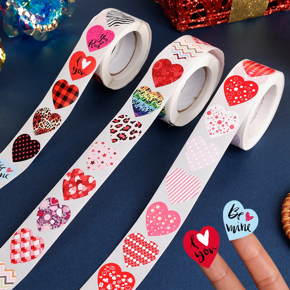 Cuộn 500 Nhãn Dán Trang Trí Nhật Ký / Đồ Ăn Tráng Miệng DIY