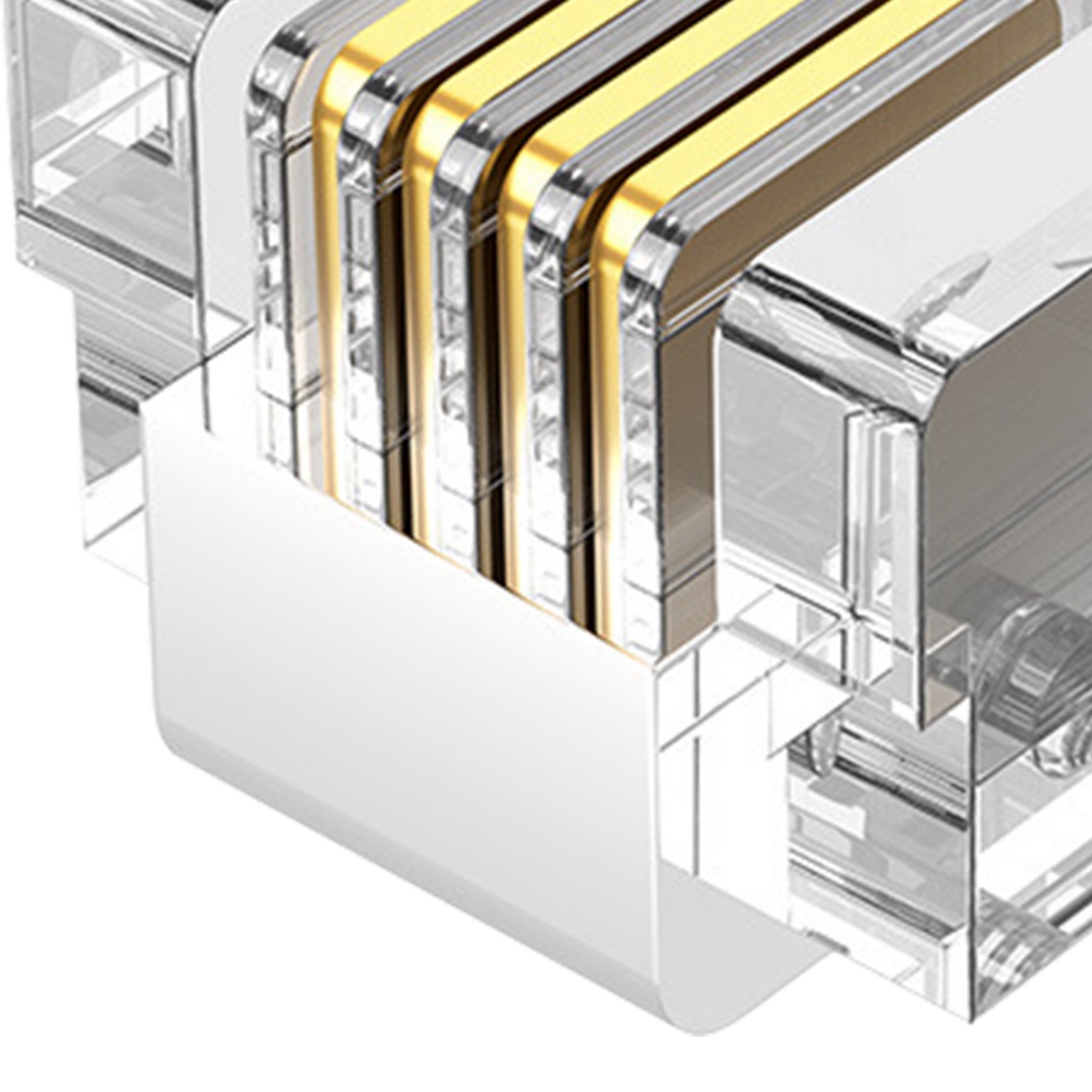 Set 100 đầu nối dây cáp mô đun LENOVO RJ11 6P4C thích hợp cho máy Fax
