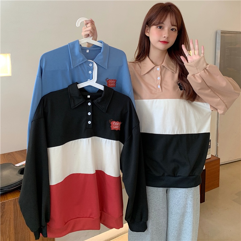 IELGY  Áo Tay Dài Dáng Rộng plus size Cho Nữ