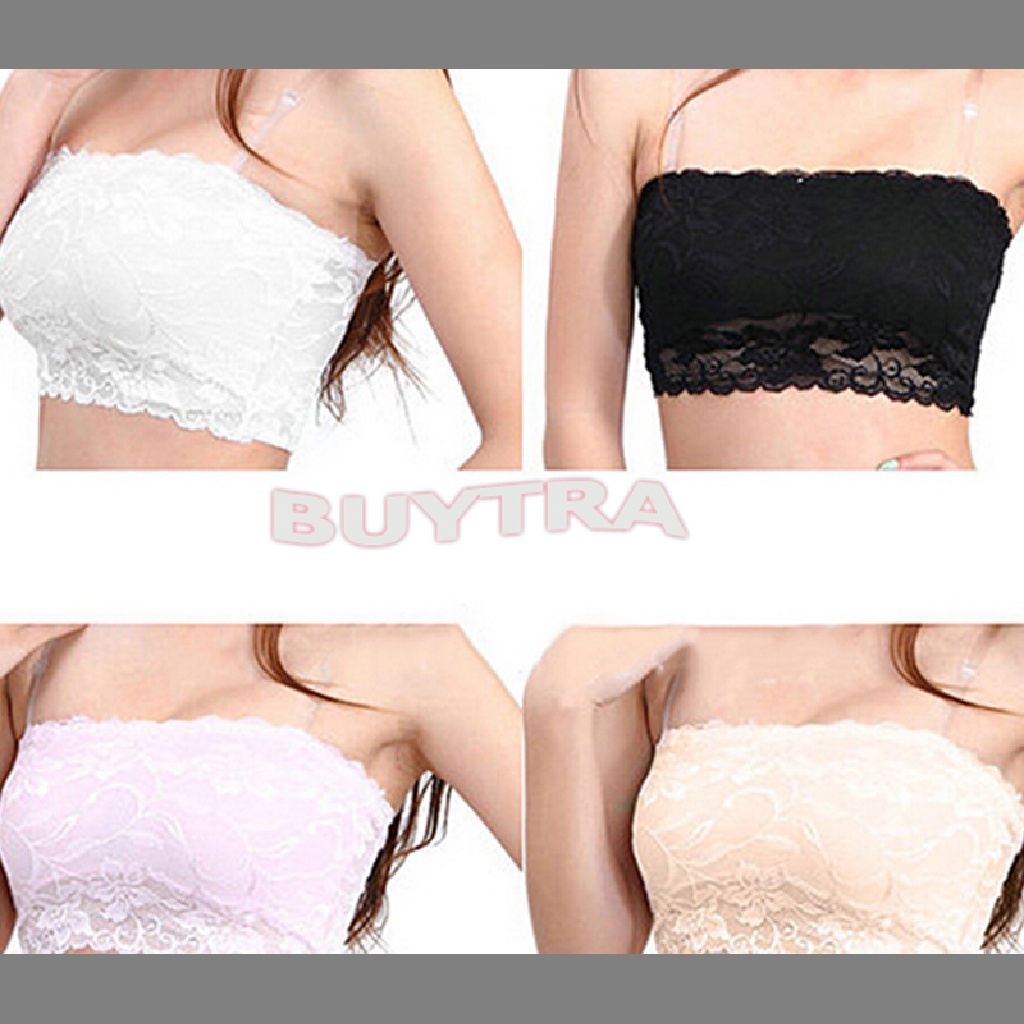 Áo Ngực Ống Ren Hoa Co Giãn Gợi Cảm Cho Nữ