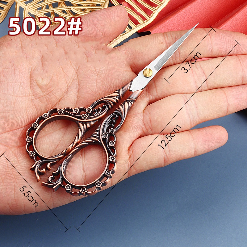 Vintage Tailor Scissor Peach Scissor Cross Thêu chỉ thép không gỉ Handmade Trang chủ may Scissor