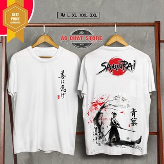 Áo thun samurai thư pháp cao cấp | có full size | tay lỡ unisex