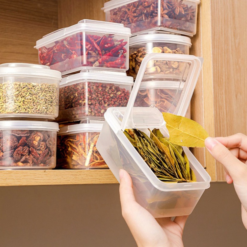 Hộp Đựng Thực Phẩm Trái Cây / Hạt / Bơ Nắp Lật Chống Sốc Màu Trong Suốt Dùng Khi Đi Cắm Trại